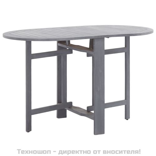 Градинска маса, сива, 120x70x74 см, акация масив