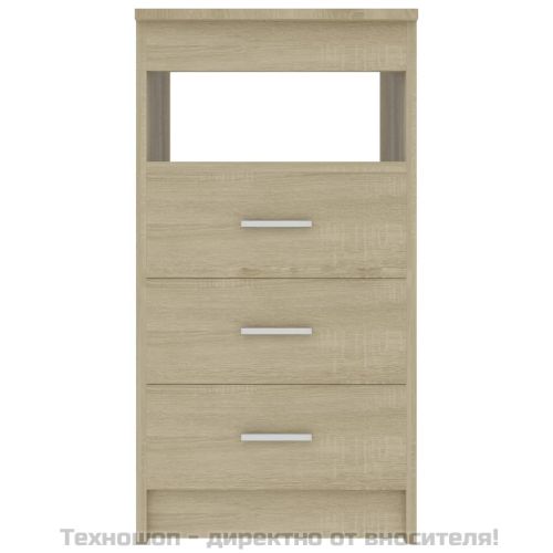 Шкаф с чекмеджета, сонома дъб, 40x50x76 см, инженерна дървесина
