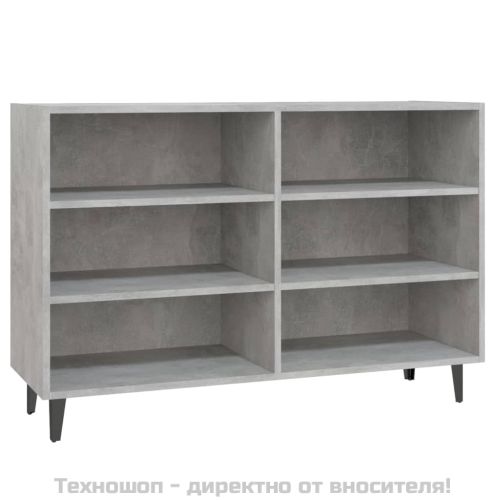 Сайдборд, бетонно сив, 103,5x35x70 см, инженерно дърво