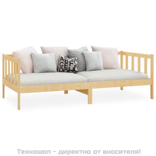 Дневно легло, борово дърво масив, 90x200 см