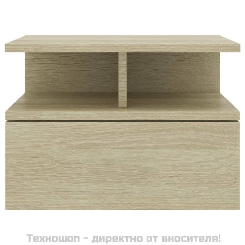 Нощни шкафчета за стена, 2 бр, дъб сонома, 40x31x27 см