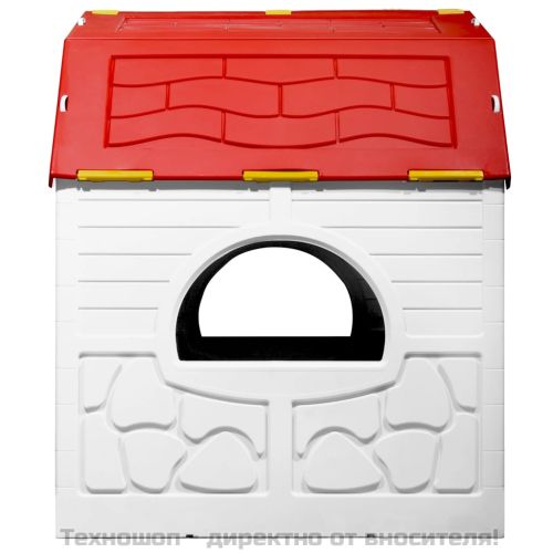 Сгъваема детска къща за игра с подвижна врата и прозорци