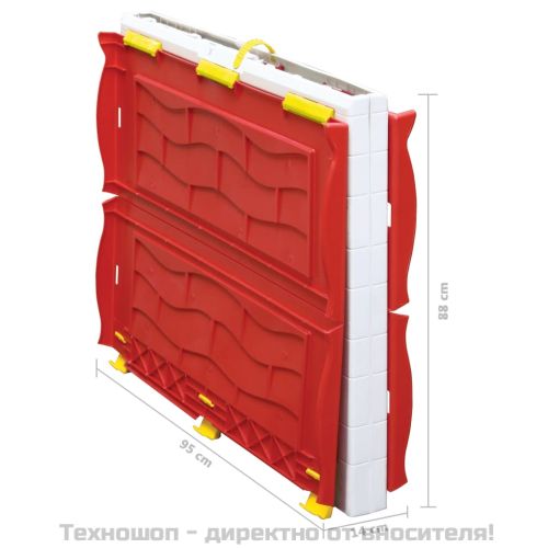 Сгъваема детска къща за игра с подвижна врата и прозорци