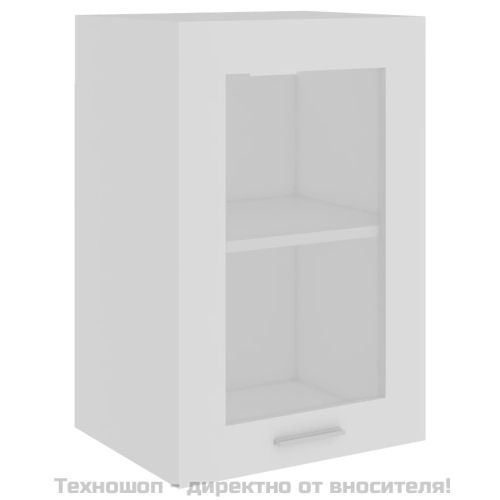 Висящ стъклен шкаф "Lyon", бял, 40x31x60 см, инженерно дърво