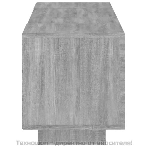 ТВ шкаф с LED осветление, сив сонома, 160x35x40 см
