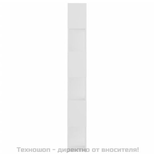 Библиотека/разделител за стая, бялa, 60x24x186 см