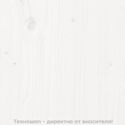 Висок шкаф, бял, 37x34x110 см, борово дърво масив