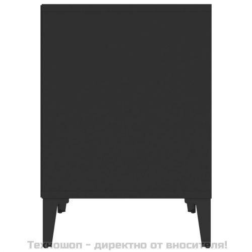Нощни шкафчета, 2 бр, черен, 40x35x50 см