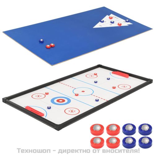 Мултифункционална игрална маса 15-в-1, 121x61x82 см, клен