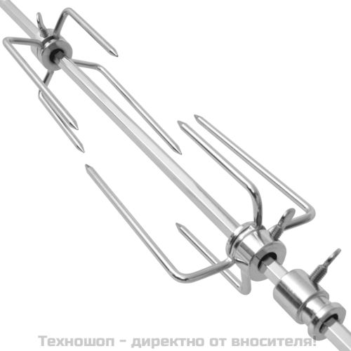 Барбекю шиш за ротисерия с мотор, стомана. 1000 мм