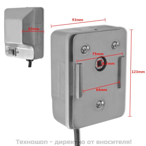 Барбекю шиш за ротисерия с мотор, стомана. 1000 мм
