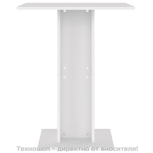 Бистро маса, бяла, 60x60x75 см, инженерно дърво