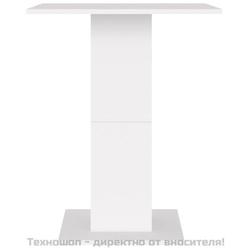 Бистро маса, бяла, 60x60x75 см, инженерно дърво