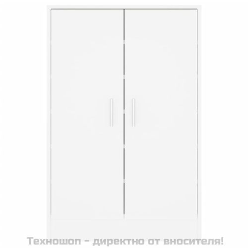 Шкаф за обувки, бял, 60x35x92 см, инженерно дърво