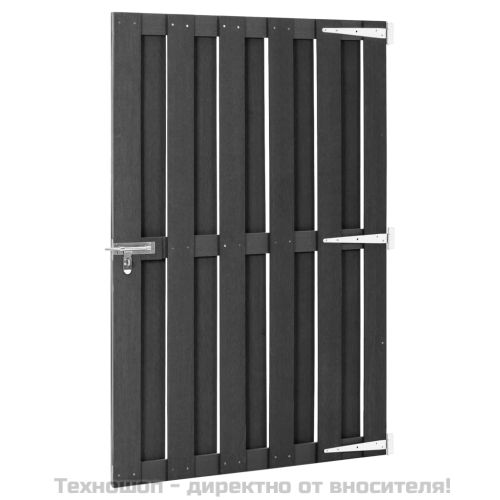 Градинска порта, WPC, 100x150 см, сива