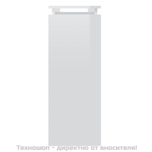 Конзолна маса, бял гланц, 102x30x80 см, инженерно дърво