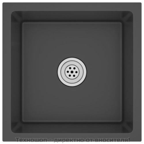 Ръчно изработена кухненска мивка, черна, неръждаема стомана