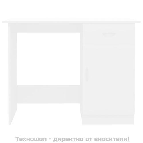 Бюро, бяло, 100x50x76 см, инженерно дърво