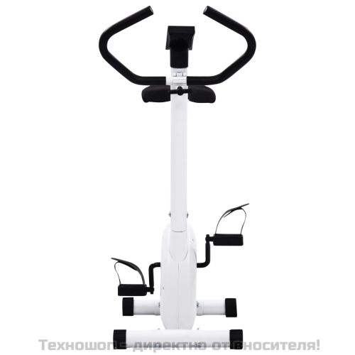 Велоергометър с ремъчно задвижване, бял