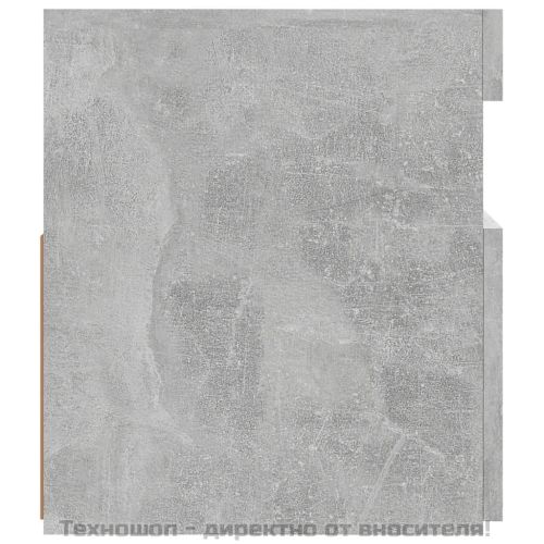 ТВ шкаф с LED осветление, бетонно сив, 120x35x40 см