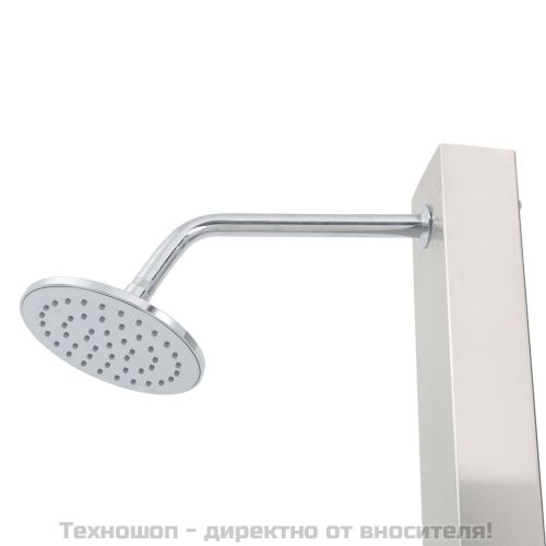 Градински душ, неръждаема стомана, прав