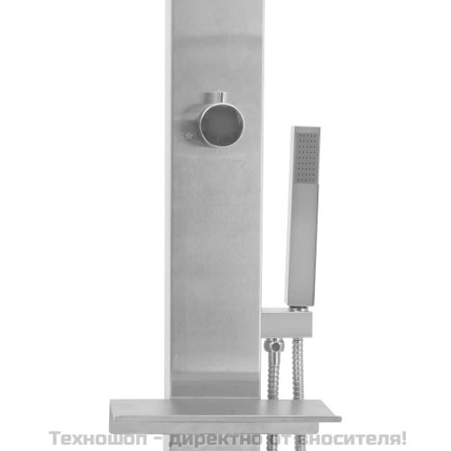 Градински душ, неръждаема стомана, прав