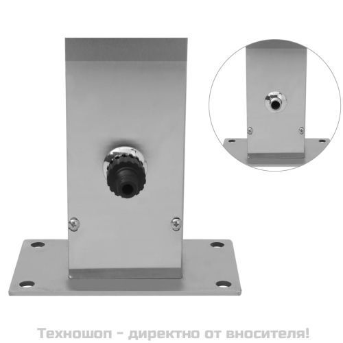 Градински душ, неръждаема стомана, прав