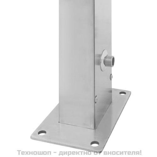 Градински душ, неръждаема стомана, прав