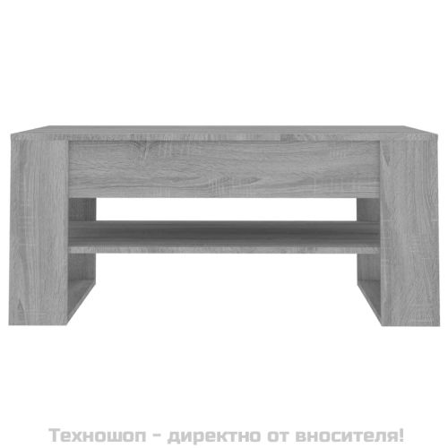 Кафе маса, Сив сонома, 102x55x45 см, инженерно дърво