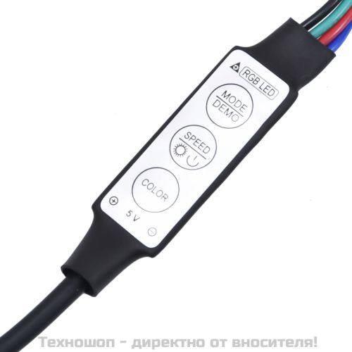 Сайдборд с LED светлини, бял, 80x35x75 см