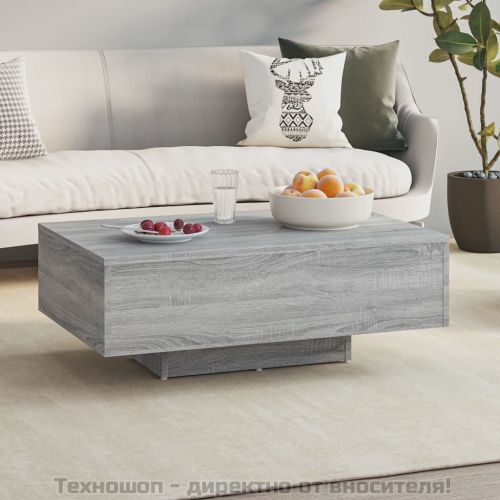 Кафе маса, сив сонома, 85x55x31 см, инженерно дърво