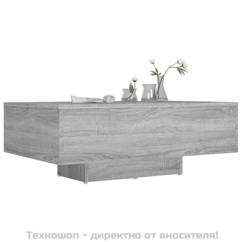 Кафе маса, сив сонома, 85x55x31 см, инженерно дърво