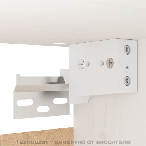 Стенен шкаф, бял, 30x30x100 см, бор масив