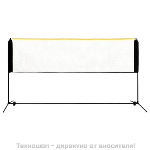 Регулируема мрежа за бадминтон, 300x103x94-158 см, метал