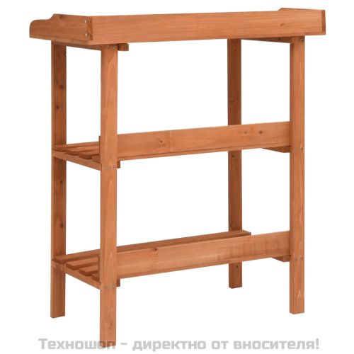 Стойка за цветя, 76x37x89 см, чамово дърво