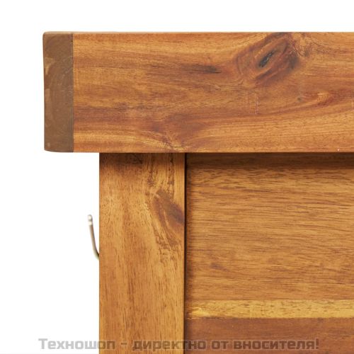 Градинска работна маса с цинков плот, акация масив