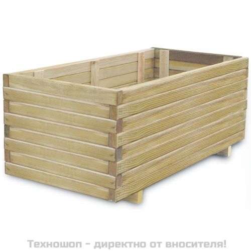 Повдигната леха, 100x50x40 см, дървена, правоъгълна