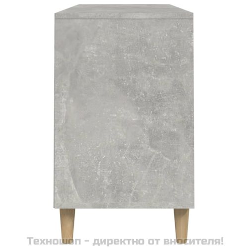Шкаф за обувки, бетонно сив, 102x36x60 см, инженерно дърво