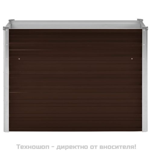Градинска висока леха кафява 100x40x77 см поцинкована стомана