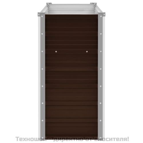 Градинска висока леха кафява 100x40x77 см поцинкована стомана