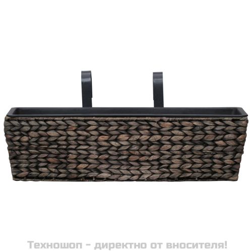 Кашпи, 2 бр, воден хиацинт, кафяв