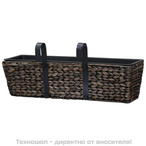 Кашпи, 2 бр, воден хиацинт, кафяв