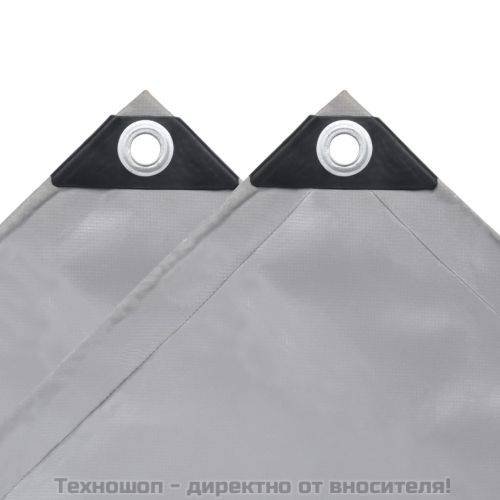 Брезентово платнище, 650 г/м², 3x4 м, сиво