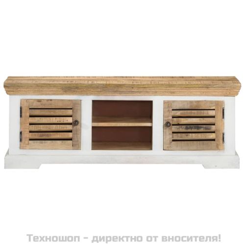 ТВ шкаф, 110x30x40 см, масивно мангово дърво