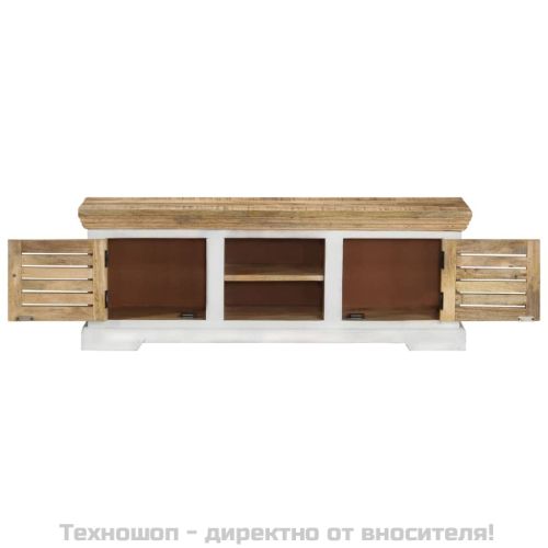 ТВ шкаф, 110x30x40 см, масивно мангово дърво
