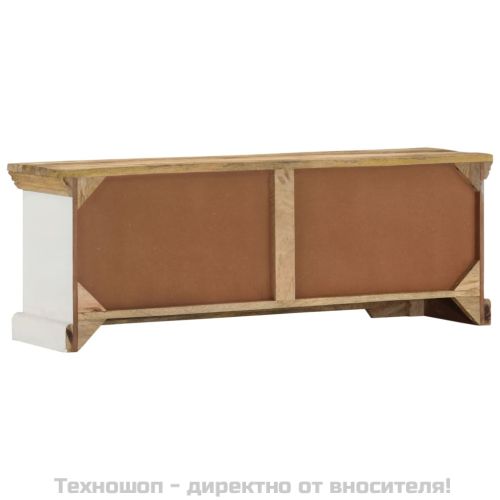 ТВ шкаф, 110x30x40 см, масивно мангово дърво