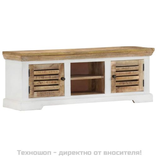 ТВ шкаф, 110x30x40 см, масивно мангово дърво