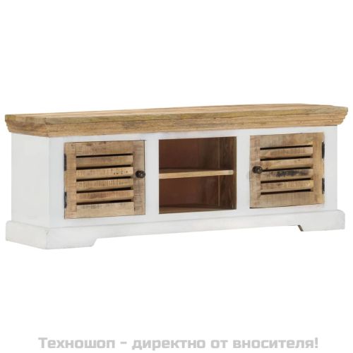 ТВ шкаф, 110x30x40 см, масивно мангово дърво