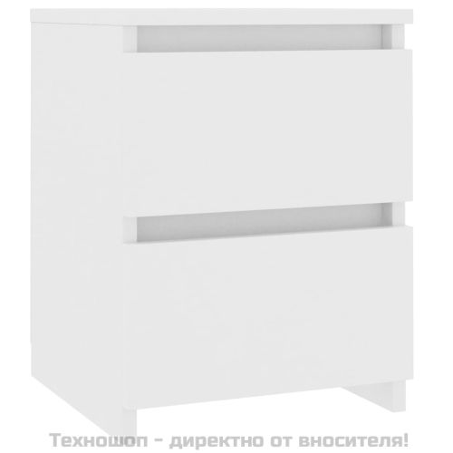 Нощно шкафче, бяло, 30x30x40 см, инженерно дърво