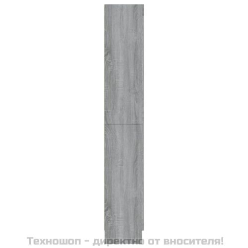Шкаф витрина, сив сонома, 82,5x30,5x185 см, инженерно дърво